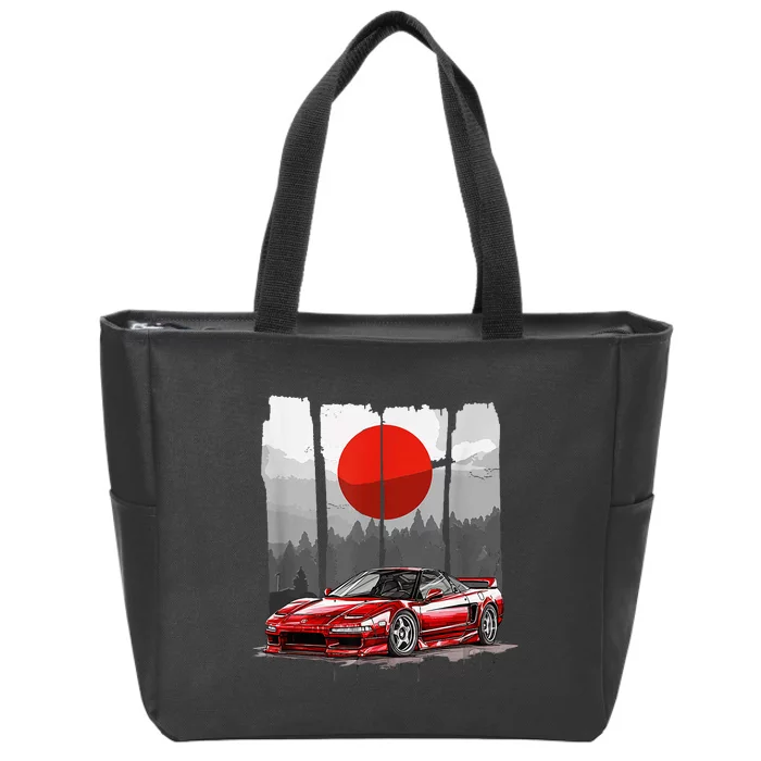 Jdm Euro Car Scene Nsx Tuning Drift Import Zip Tote Bag