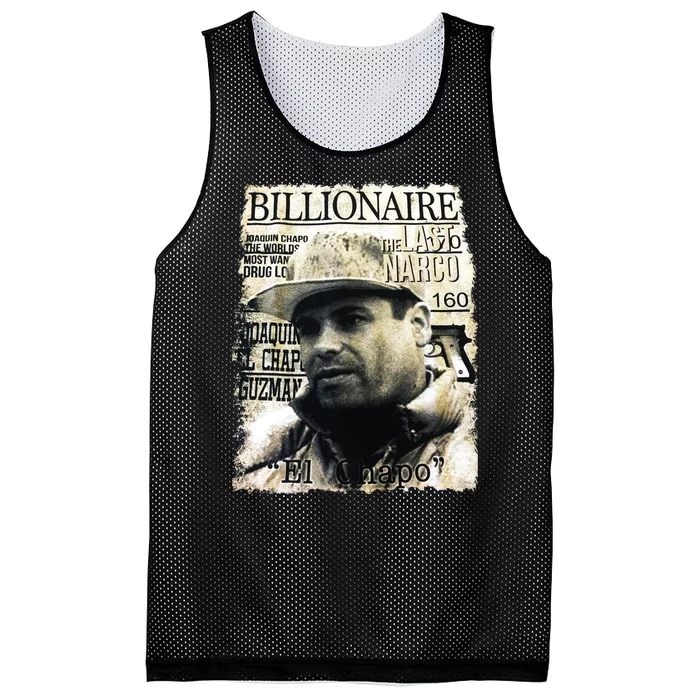 Joaquin El Chapo Guzman Mesh Reversible Basketball Jersey Tank