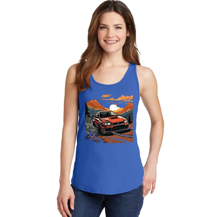 Jdm Evo Car Drift Mountain Racing Car Lover Graphic Gift Ladies Essential Tank