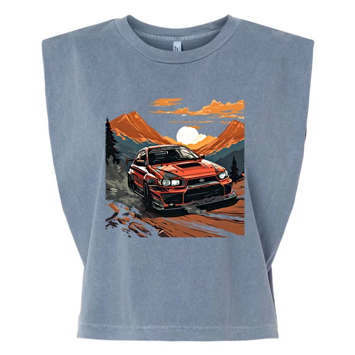 Jdm Evo Car Drift Mountain Racing Car Lover Graphic Gift Garment-Dyed Women's Muscle Tee