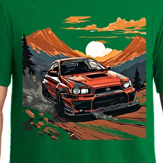 Jdm Evo Car Drift Mountain Racing Car Lover Graphic Gift Pajama Set