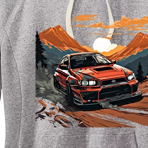 Jdm Evo Car Drift Mountain Racing Car Lover Graphic Gift Women's Fleece Hoodie