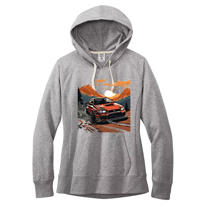 Jdm Evo Car Drift Mountain Racing Car Lover Graphic Gift Women's Fleece Hoodie