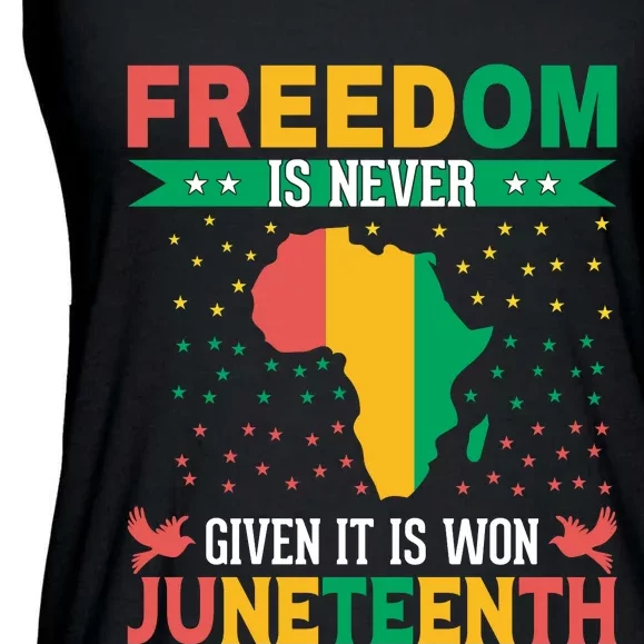 Juneteenth Emancipation Day Celebration Ladies Essential Flowy Tank