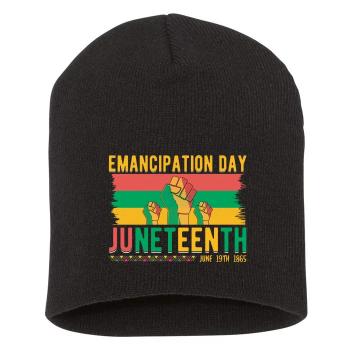 Juneteenth Emancipation Day Commemoration Short Acrylic Beanie