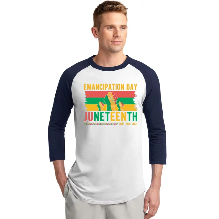 Juneteenth Emancipation Day Commemoration Baseball Sleeve Shirt