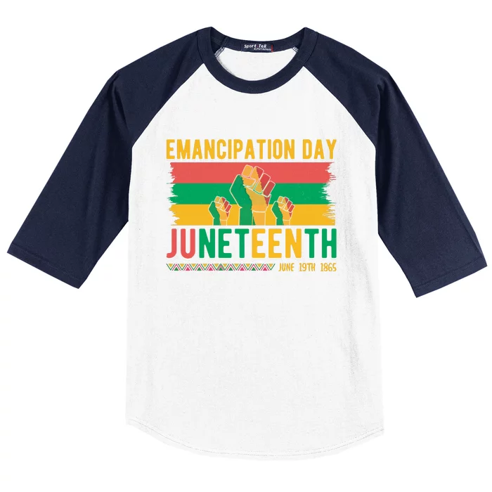 Juneteenth Emancipation Day Commemoration Baseball Sleeve Shirt