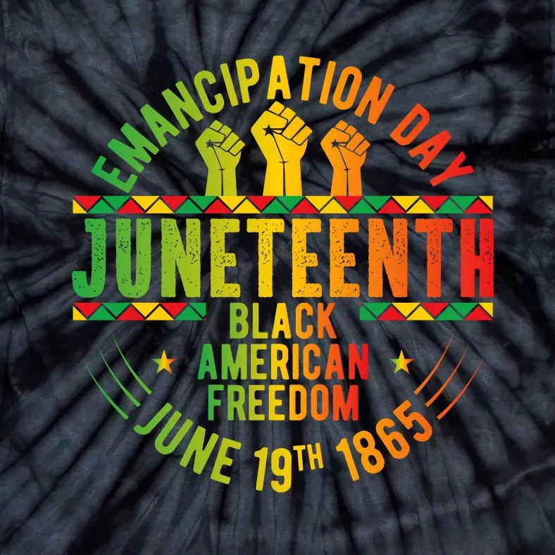 Juneteenth Emancipation Day Freedom Celebration Graphic Tie-Dye T-Shirt