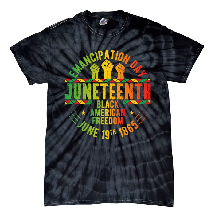 Juneteenth Emancipation Day Freedom Celebration Graphic Tie-Dye T-Shirt