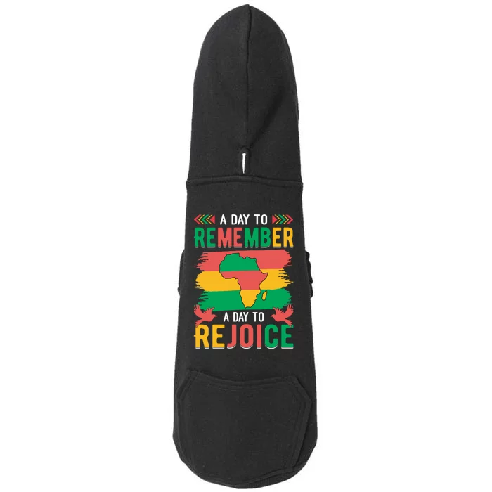 Juneteenth Emancipation Day A Day To Remember And Rejoice Doggie 3-End Fleece Hoodie