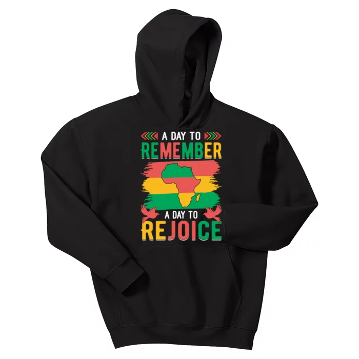 Juneteenth Emancipation Day A Day To Remember And Rejoice Kids Hoodie