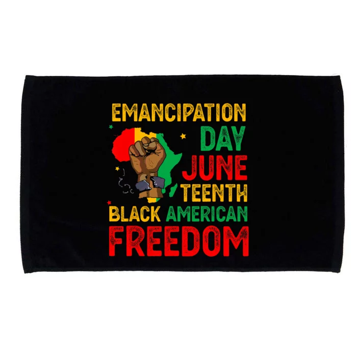 Juneteenth Emancipation Day Black American Freedom Microfiber Hand Towel