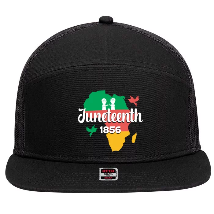 Juneteenth Emancipation Day Commemoration 7 Panel Mesh Trucker Snapback Hat