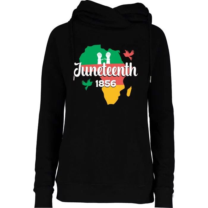 Juneteenth Emancipation Day Commemoration Womens Funnel Neck Pullover Hood