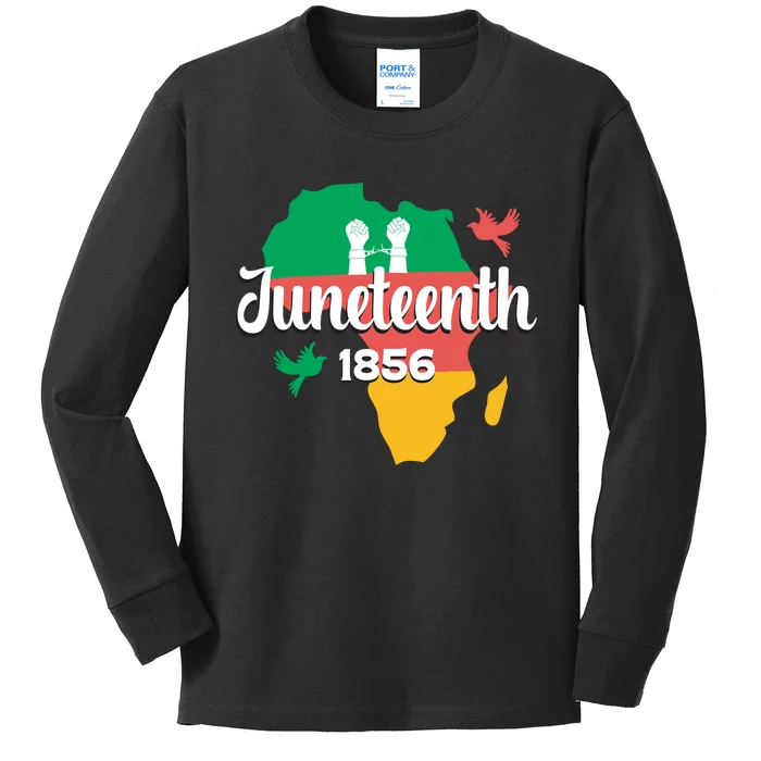 Juneteenth Emancipation Day Commemoration Kids Long Sleeve Shirt