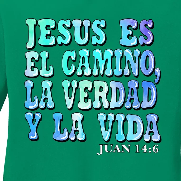 Jesus Es El Camino Premium Ladies Long Sleeve Shirt