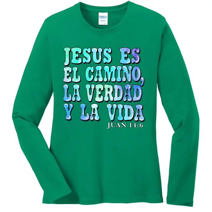 Jesus Es El Camino Premium Ladies Long Sleeve Shirt