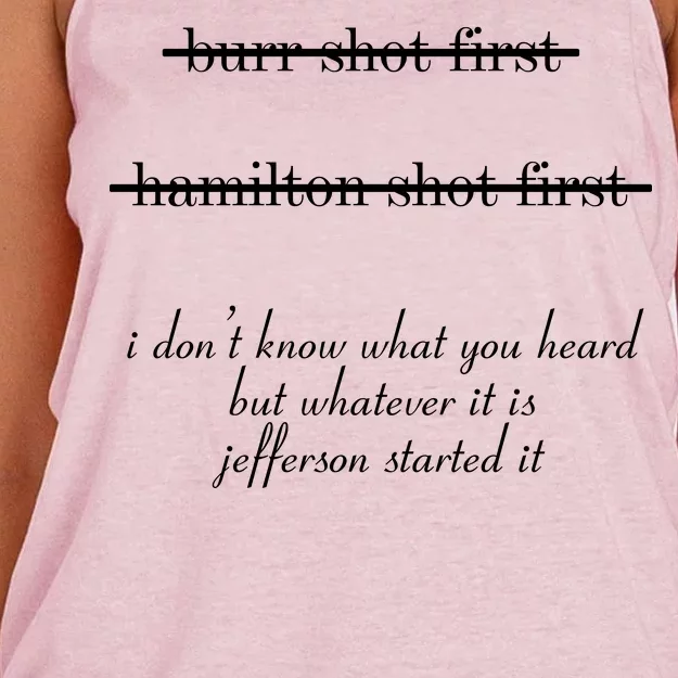 Jefferson Started It Hamilton Burr Women's Knotted Racerback Tank