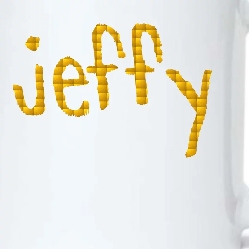 Jeffy Gold Logo Black Color Changing Mug