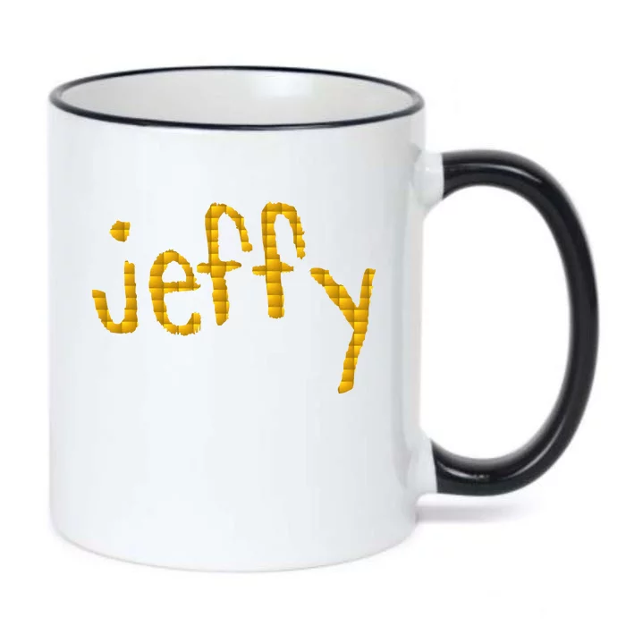 Jeffy Gold Logo Black Color Changing Mug