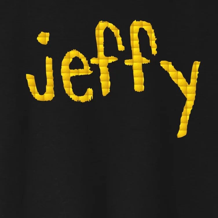 Jeffy Gold Logo Women's Crop Top Tee