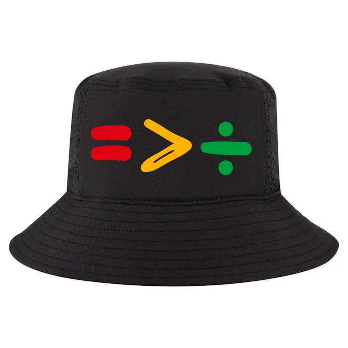 Juneteenth Equality Is Greater Than Division Afro Cool Comfort Performance Bucket Hat