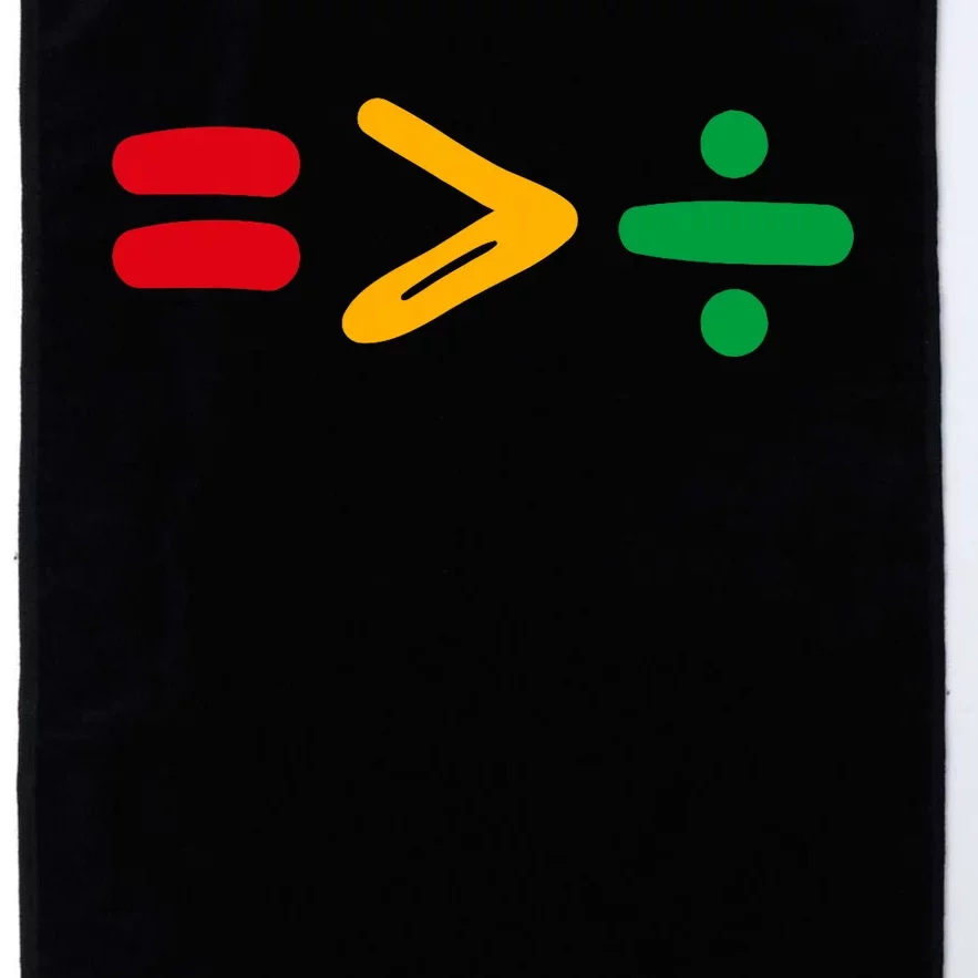 Juneteenth Equality Is Greater Than Division Afro Platinum Collection Golf Towel