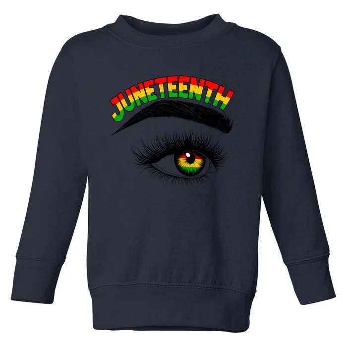 Juneteenth Eye June 19th Black History Juneteenth Women Gift Toddler Sweatshirt