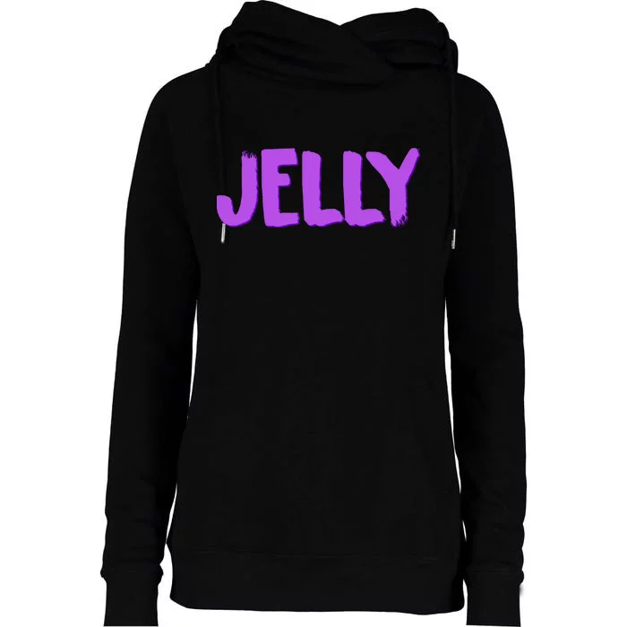 Jelly Matching Womens Funnel Neck Pullover Hood