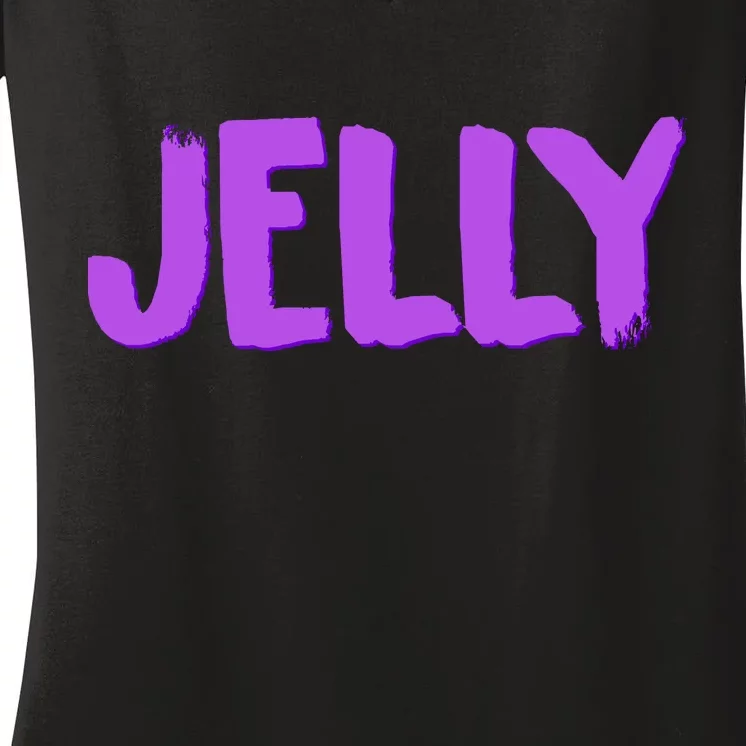 Jelly Matching Women's V-Neck T-Shirt