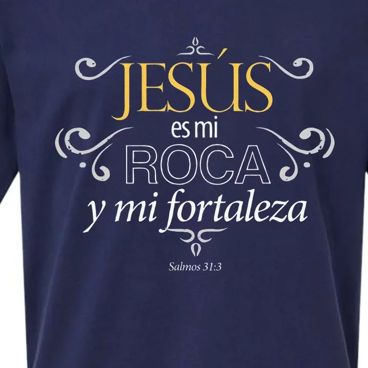 Jesus Es Mi Roca Y Mi Fortaleza Salmos Sueded Cloud Jersey T-Shirt