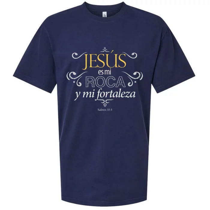 Jesus Es Mi Roca Y Mi Fortaleza Salmos Sueded Cloud Jersey T-Shirt