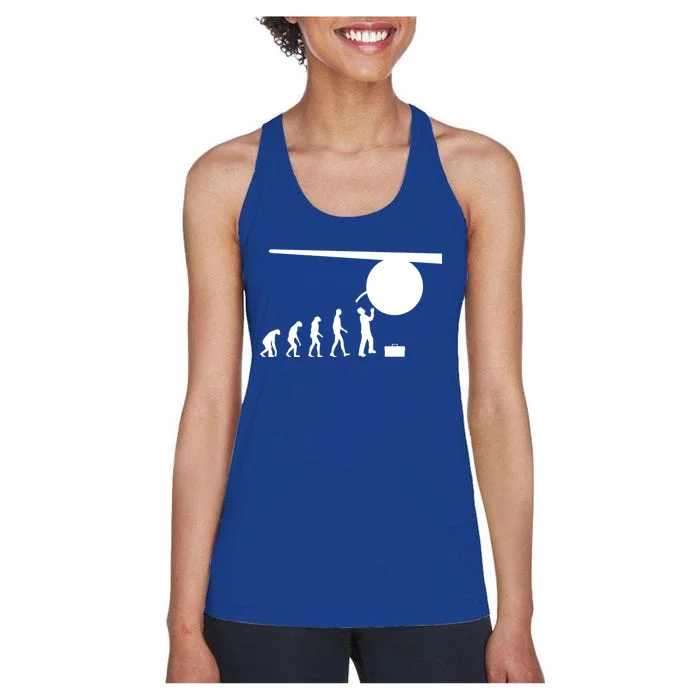 Jet Engine Picture Mechanic Airplane Technician Fanjet Gift Women's Racerback Tank