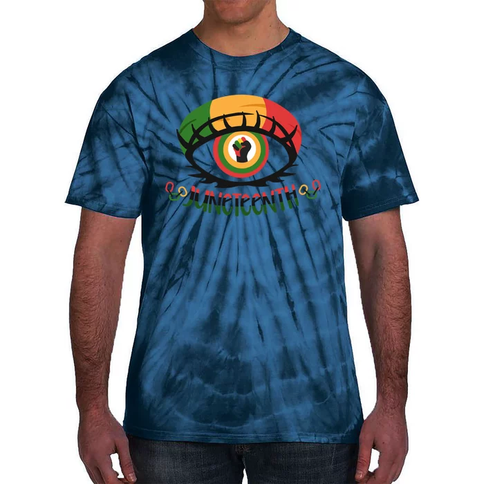 Juneteenth Eye Pangiftafrican Juneteenth 1865 Freedom Day Gift Tie-Dye T-Shirt