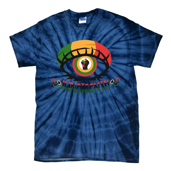 Juneteenth Eye Pangiftafrican Juneteenth 1865 Freedom Day Gift Tie-Dye T-Shirt