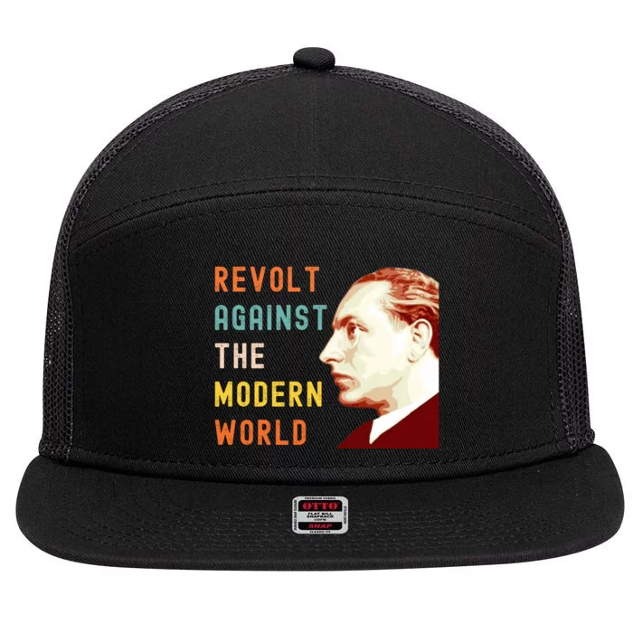 Julius Evola Revolt Against The Modern World 7 Panel Mesh Trucker Snapback Hat