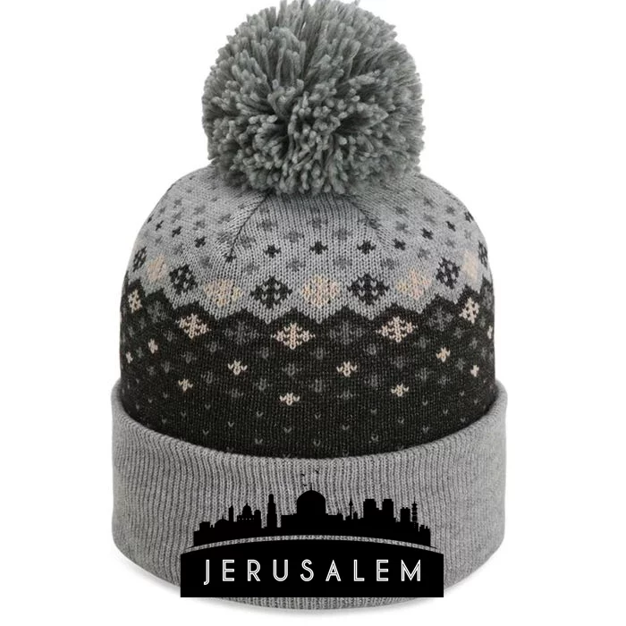 Jerusalem Skyline The Baniff Cuffed Pom Beanie