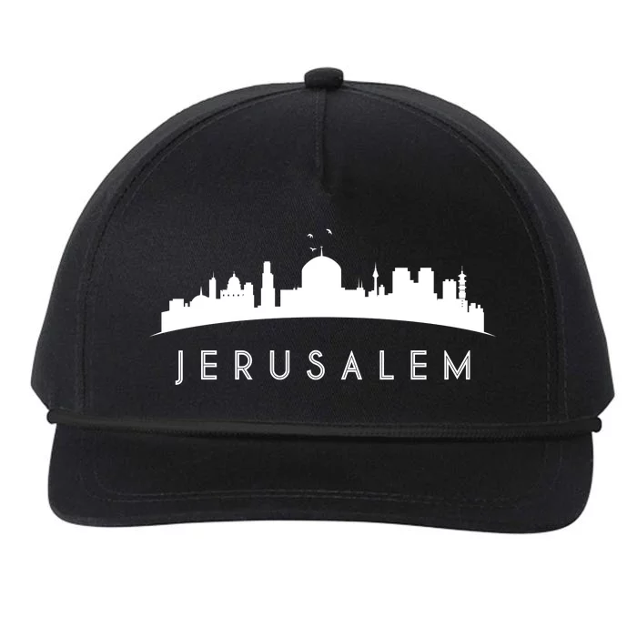 Jerusalem Skyline Snapback Five-Panel Rope Hat