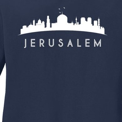 Jerusalem Skyline Ladies Missy Fit Long Sleeve Shirt