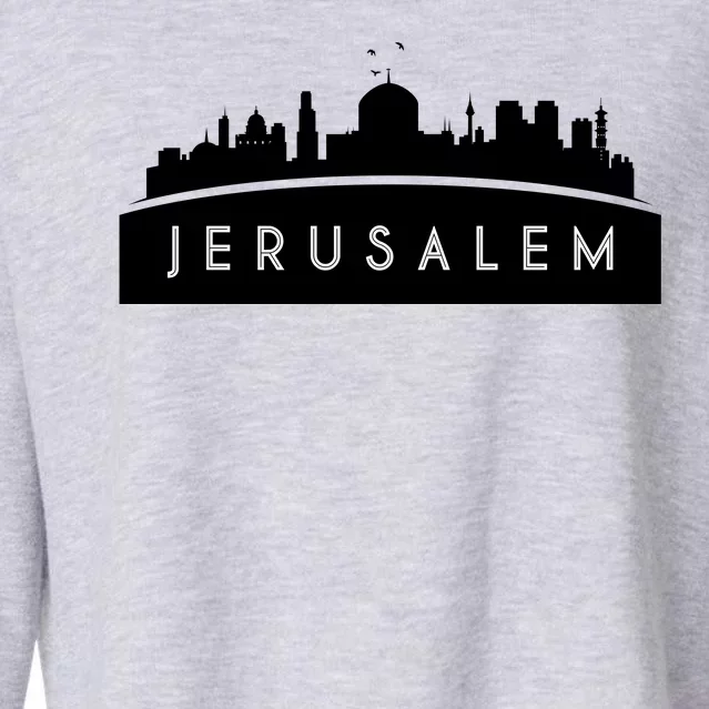 Jerusalem Skyline Cropped Pullover Crew