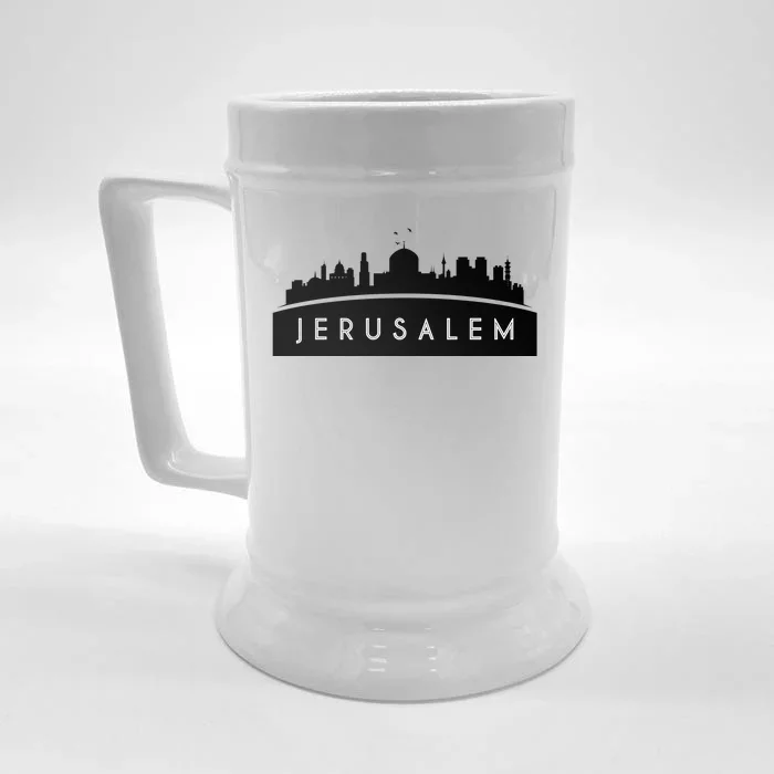 Jerusalem Skyline Front & Back Beer Stein