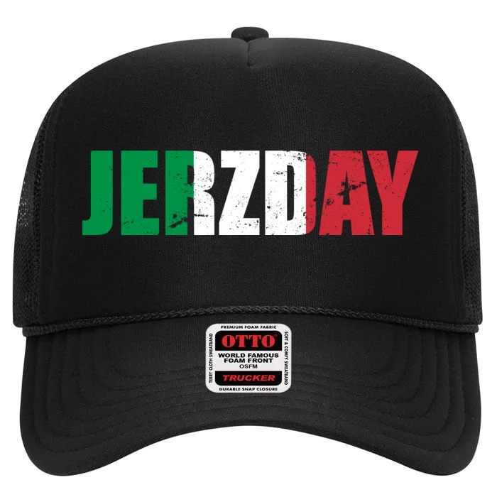 Jerzday Italian Party Logo High Crown Mesh Trucker Hat