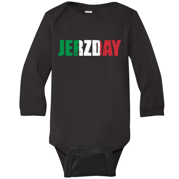 Jerzday Italian Party Logo Baby Long Sleeve Bodysuit