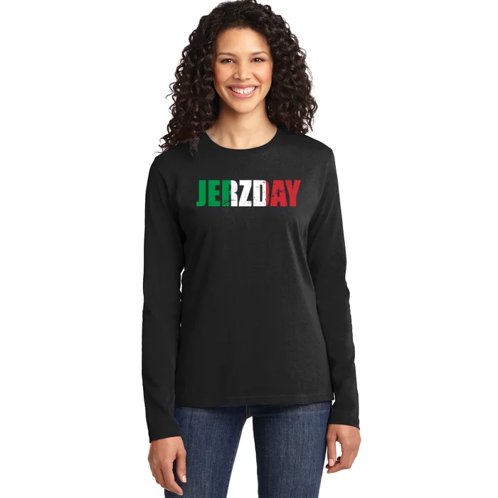 Jerzday Italian Party Logo Ladies Long Sleeve Shirt