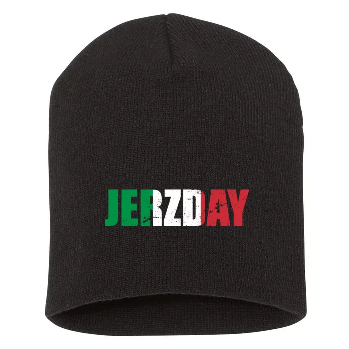 Jerzday Italian Party Logo Short Acrylic Beanie