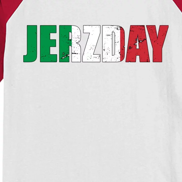 Jerzday Italian Party Logo Kids Colorblock Raglan Jersey