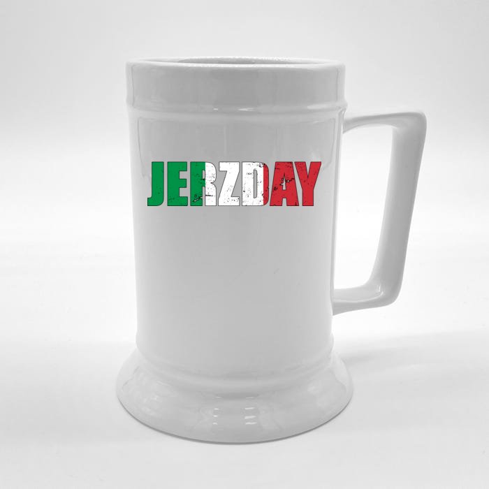 Jerzday Italian Party Logo Front & Back Beer Stein