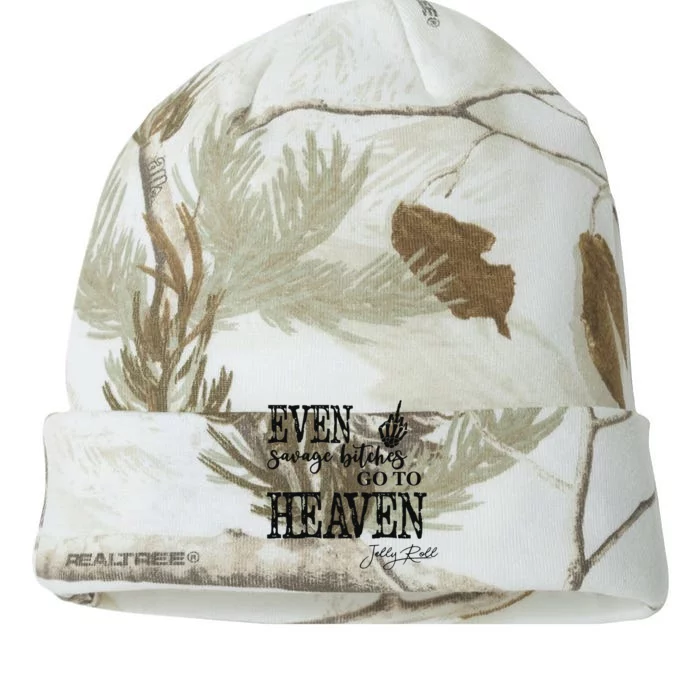 Jelly Even Savage Bitches Go To Heaven Kati - 12in Camo Beanie