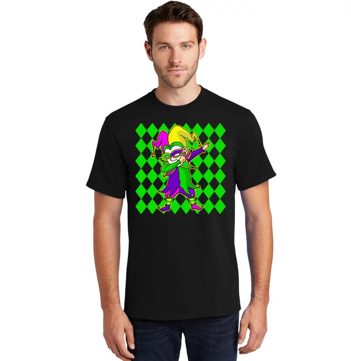 Jester Dabbing Mardi Gras Tall T-Shirt