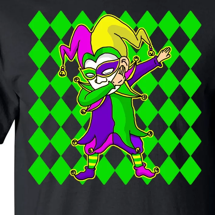 Jester Dabbing Mardi Gras Tall T-Shirt